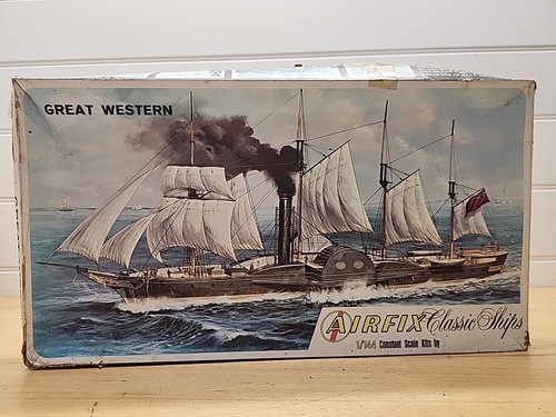 Vintage AIRFIX GREAT WESTERN 1837 Model Ship 1970s VINTAGE 1/144 # T