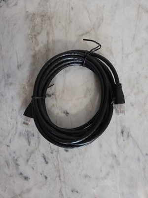 10 FT Cat6 Ethernet Patch Cord Black LAN Cat 6 Cable RJ45 Internet Router Cable
