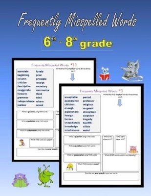 C Mahoney Frequently Misspelled Words (6th grade - 8th grade) (Taschenbuch)