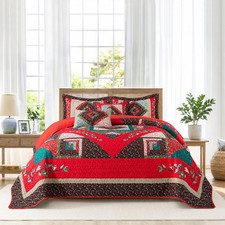 Oversized California King Quilt Set - Lightweight Cotton Bedding for All Seasons
