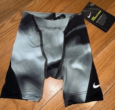 Nike Boys Size 24month/2 T 20 HydraStrong Swim Jammer Shorts, Grey/black