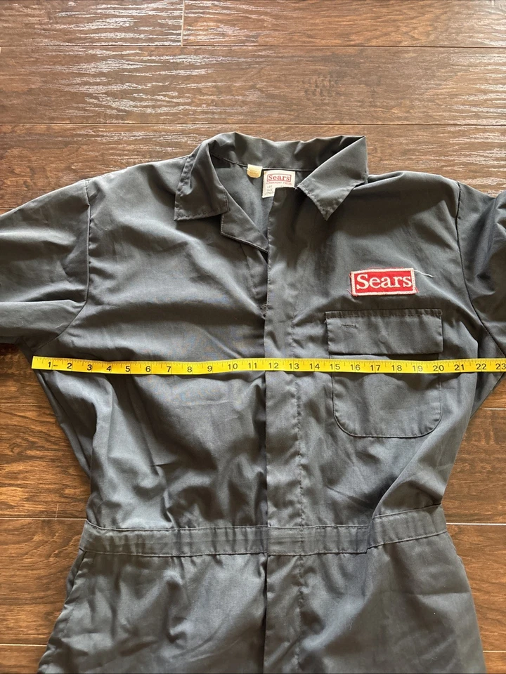 Mono mecánico vintage Sears Auto Center empleado gris XL Foto 4 de 4