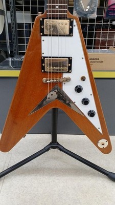 Epiphone 1958 Korina Flying-V E-Gitarre mit Humbucker PUs