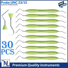 Dental Explorer UNC 23/15 Periodontal Probe Stainless Steel Silicone Grip