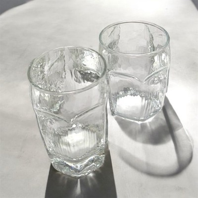 Libbey Chivalry Juice Glasses Set 2 Clear Textured Replacement Tumblers