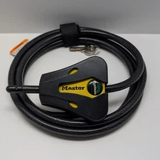 Master Lock Yellow/Black Python Adjustable Locking Cable 6 ft.