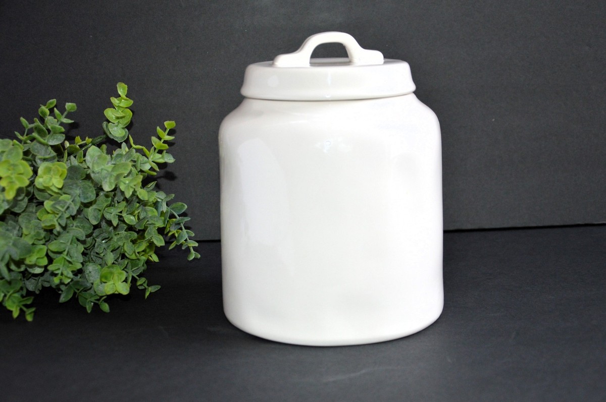 Rae Dunn Large CANISTERS 8” Seal Jar Ceramic w/ Lid - Choose one