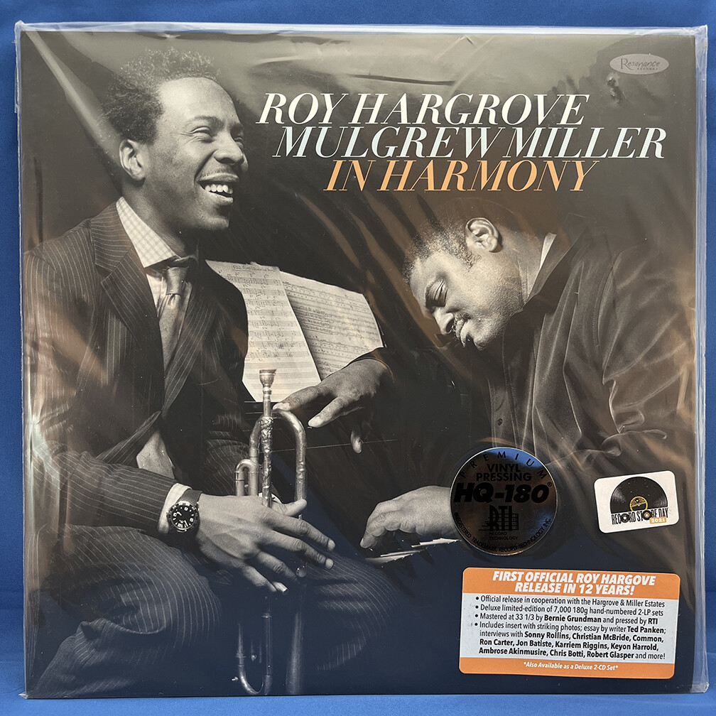 Roy Hargrove In Harmony アナログレコード 2LP 限定盤 Roy Hargrove, Mulgrew Miller in Harmony, HQ-180 RSD Record
