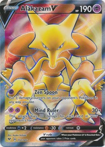 Pokemon TCG - Alakazam V (Full Art) - 172/185 - Vivid Voltage | eBay