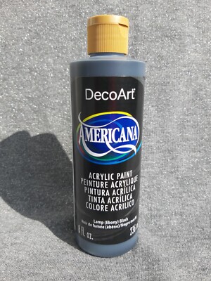 DecoArt Americana Acrylfarbe 236ml versch. Farben DA067 Lamp (Ebony) Black