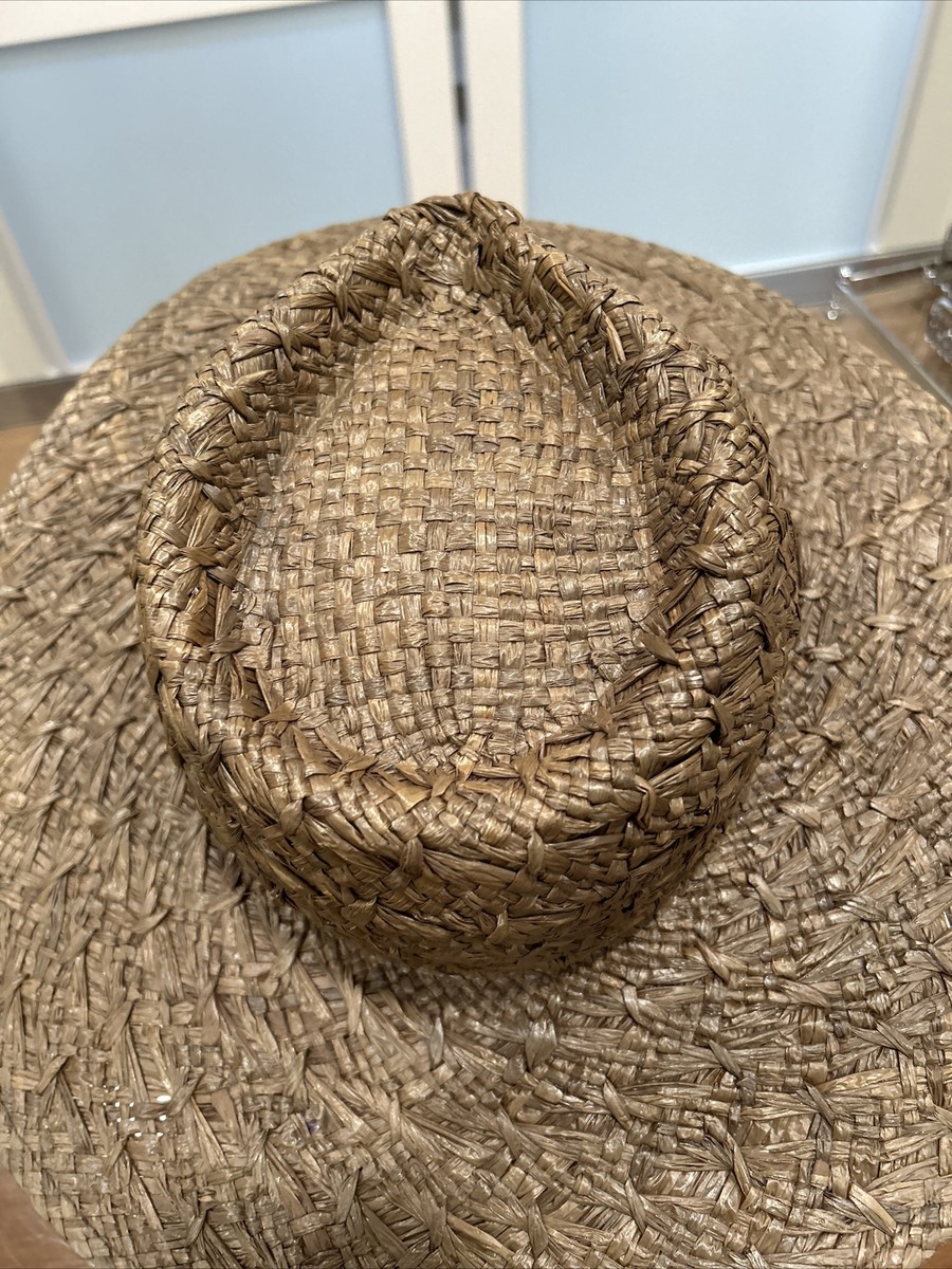 Wyeth Dark Brown Straw Hat One Size-adjustable | eBay display picture 2