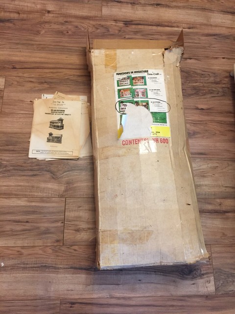 Nos Vintage Dura Craft Dollhouse Pioneer Pr179 Wood Log Cabin Doll