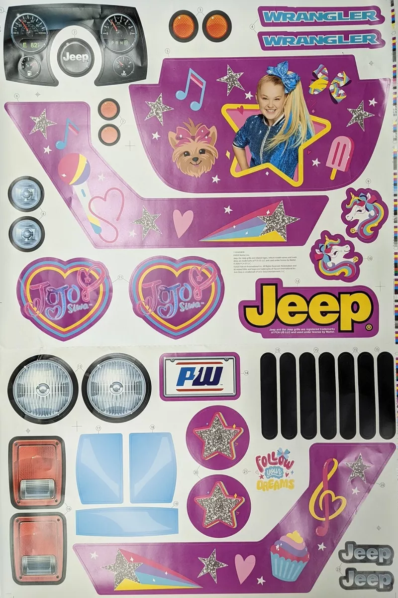 Power wheels sales jeep decals