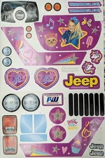 Power Wheels Label Sticker Decals for Jeep Wranglers - JoJo Siwa 3900-7665