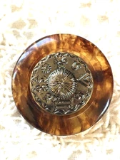 Faux Tortoise Snap-together. Native American / Indigenous Symbols Border. 7/8"