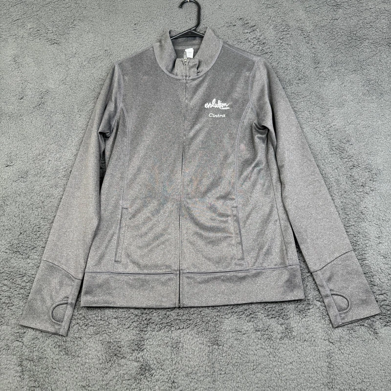 alo-yoga full zip gym athleisure thumbholes logo jacket