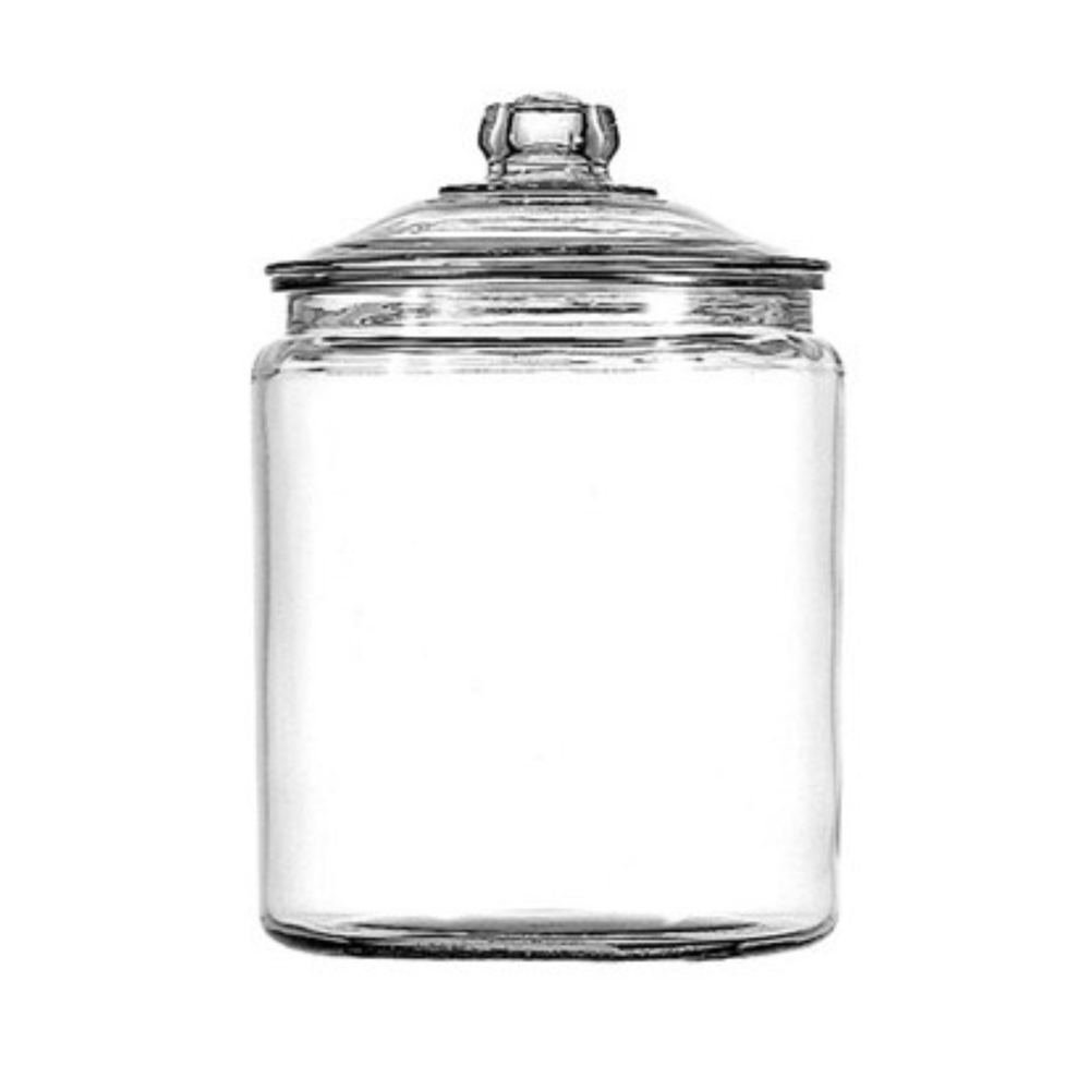 Anchor Hocking Heritage Hill Clear Glass Jar with Lid, 1/2 Gallon eBay