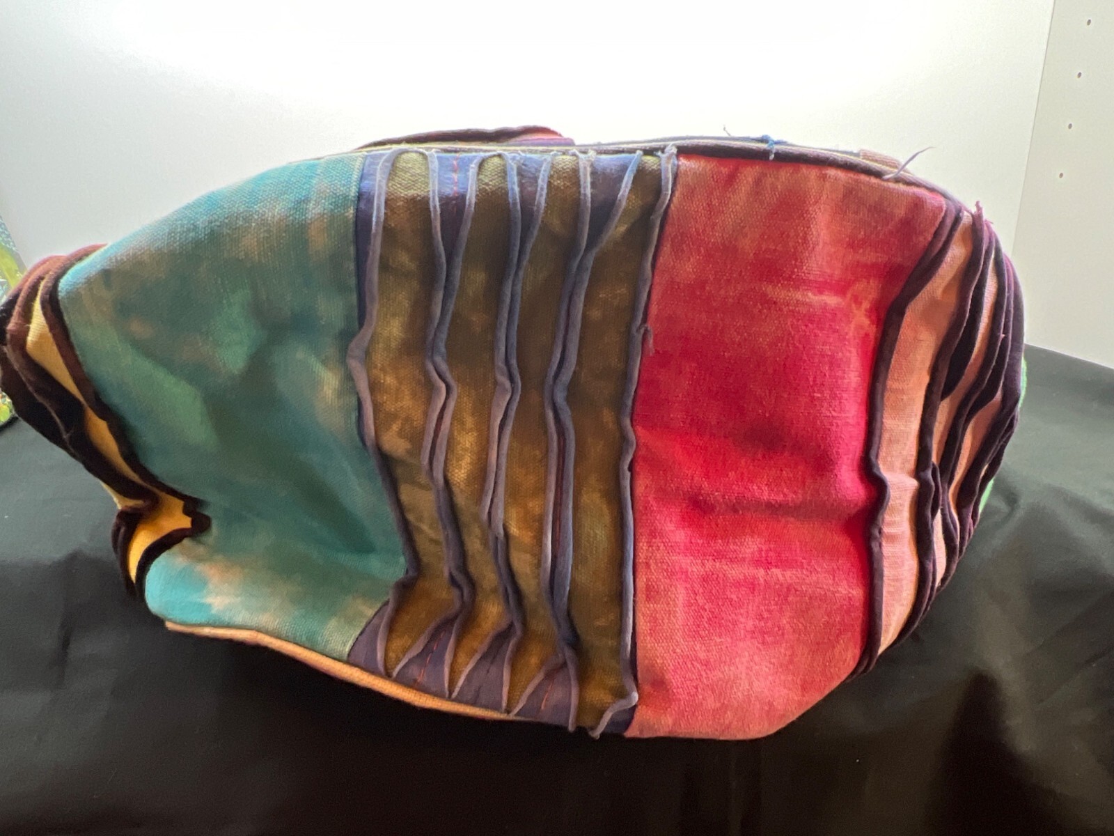 Handmade Patchwork Peace Sign Elephant Hippie Tot… - image 8