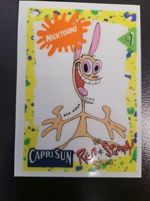 1992 Capri Sun Ren Stimpy Ren Hoek Nickelodeon Nicktoons DECAL card #7