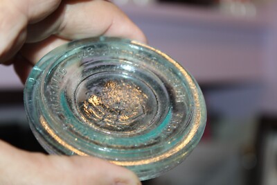 その他 jar Antique, 2 7/8, Blue, CFJ, Mason's Improved , Mason Jar, Insert
