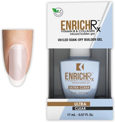 KUPA GelFinity EnrichRx Infused Builder Gel 0.57 fl oz - Ultra Clear NIB 2025