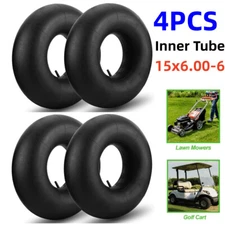 4PCS 15x6.00-6 Lawn Mower Tire Inner Tubes 15X6-6, 15X6x6, 15/6x6 TR13 Valve