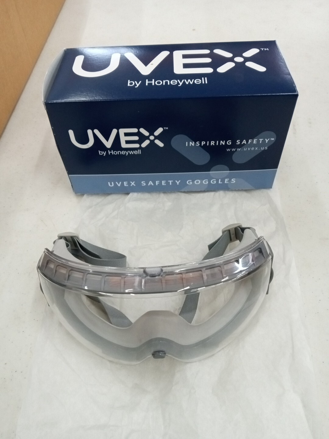 uvex Stealth S3960C Gray Body with Clear Lens Safety Goggles