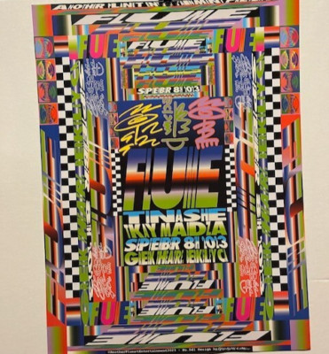 FLUME NEVER ROLLED CONCERT POSTER / Greek Theatre Berkeley CA - 9/8/2023