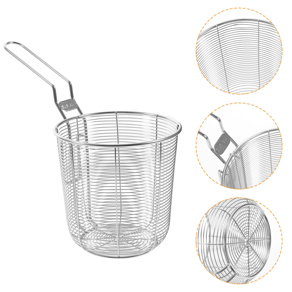 Stainless Steel Frying Strainer Colander Basket for Pho Noodles and More