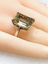 Sterling Silver 925 Smokey Quartz Ring Size 7.5