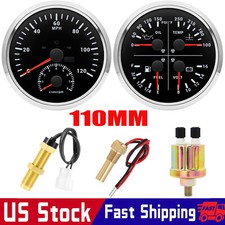 110mm Gps Speedometer 120mph With Tacho4 In 1 Gauge With Sensor For Boat Car Us