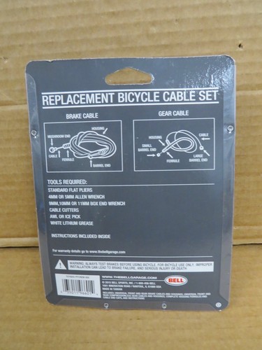 BELL Pitcrew 600 Bicycle GEAR & BRAKE CABLE Replacement Tune Up Set 7070555 NOS - Picture 2 of 5