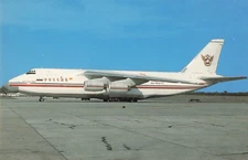 Postcard Airline ROSSIYA RUSSIAN AIRLINES Antonov 124-100 RA-82073 CC7.