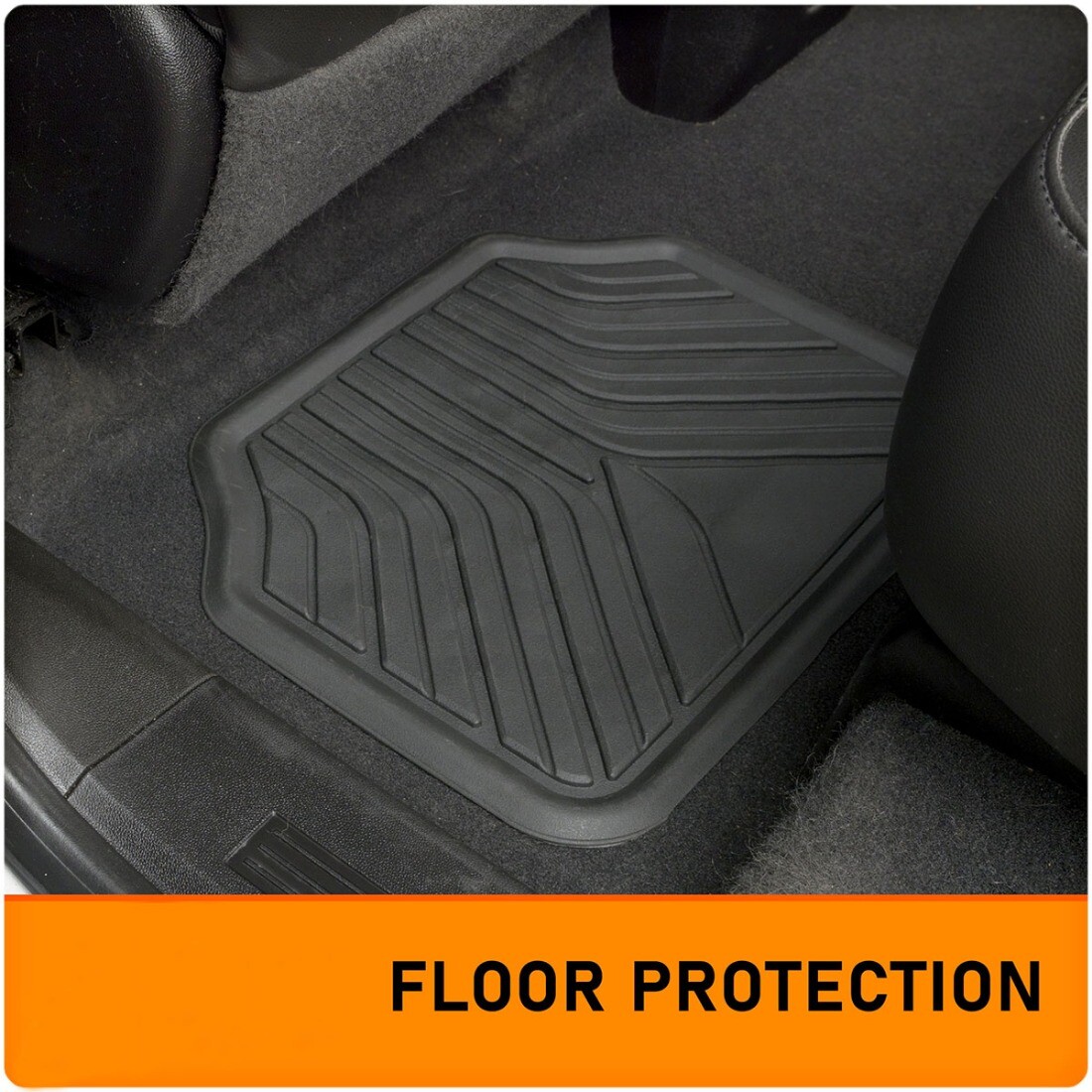 4 Piece HeavyDuty Rubber All Season Floor Mats for Car Truck Van SUV