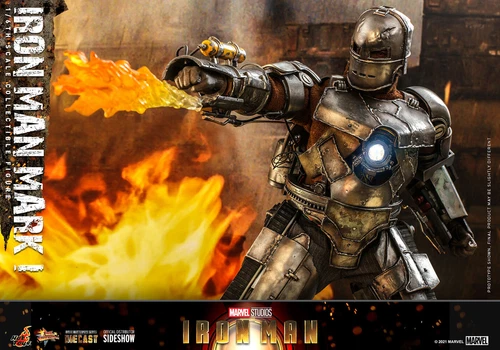 Hot Toys Marvel Iron Man Mark I MMS605-D40 ⅙ Sexto Escala de Metal Figura Nueva