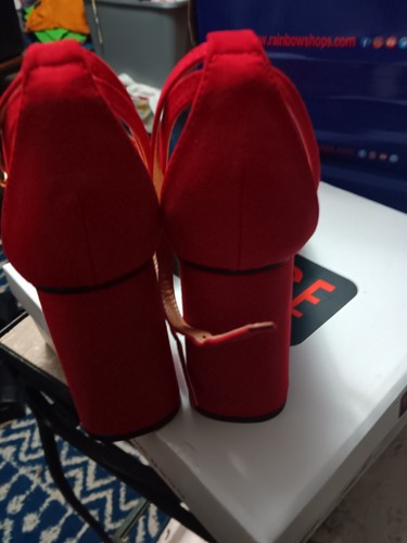 Rouge Helium Shoes Women's Wedge Heels Size 11 Strikeout Red - Picture 8 of 9