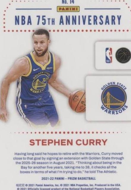 2021-22 Panini Prizm - Stephen Curry #14 for sale | eBay