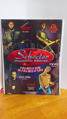 SCHECTER GUITARS DIAMOND SERIES  PRINT AD 11 X 8.5   0901