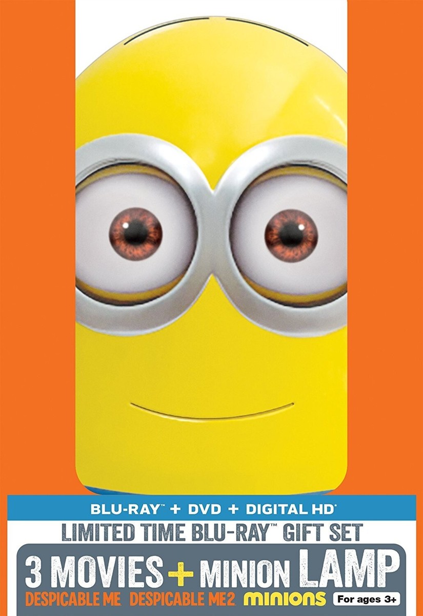 Despicable Me 3-Movie Collection Blu-ray+Minion Lamp+9 Mini Movies