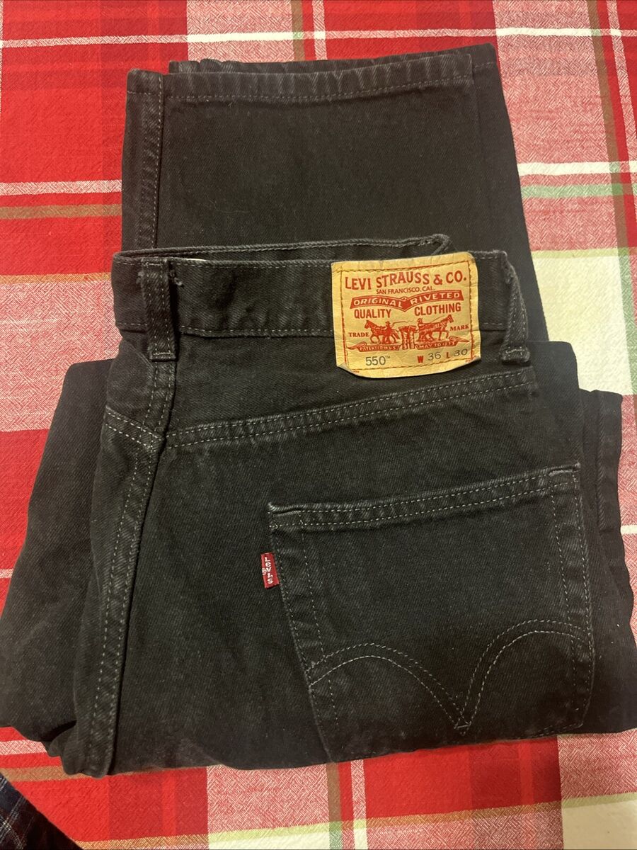 Vintage Levis 550 Denim Jeans 90s 36x30 Black Relaxed Fit Vintage Levis 550 Denim Jeans 90s 36x30 Black Relaxed Fit