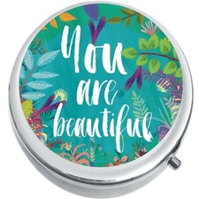 You Are Beautiful Medicine Vitamin Pill Box