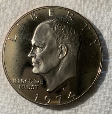 1974 S Eisenhower Dollar Ike Coin $1 Type 2 DCAM Silver