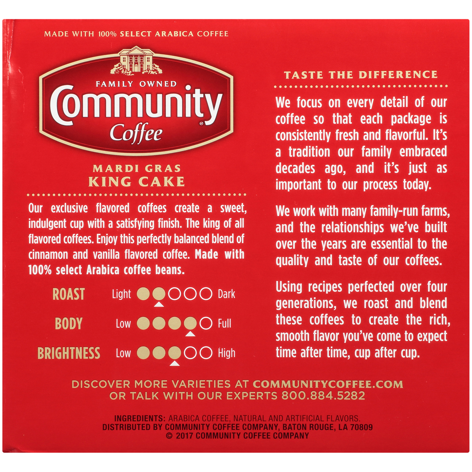 Community Coffee Mardi Gras King Cake Single Serve Pods Box Of 54