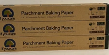 Lot 3 If You Care Parchment Baking Paper 70 Sq Ft Roll  Unbleached Chlorine Free