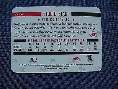 2004 Donruss Studio Baseball Studio Stars Ken Griffey Jr