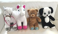 Build-A-Bear Workshop Plush Animals- Unicorn, Horse, Birthday Bear, and Dog