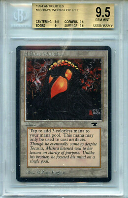 MTG Antiquities Mishra's Workshop BGS 9.5 Gem Mint Card MTG Antiquities Mishra's Workshop BGS 9.5 Gem Mint Card