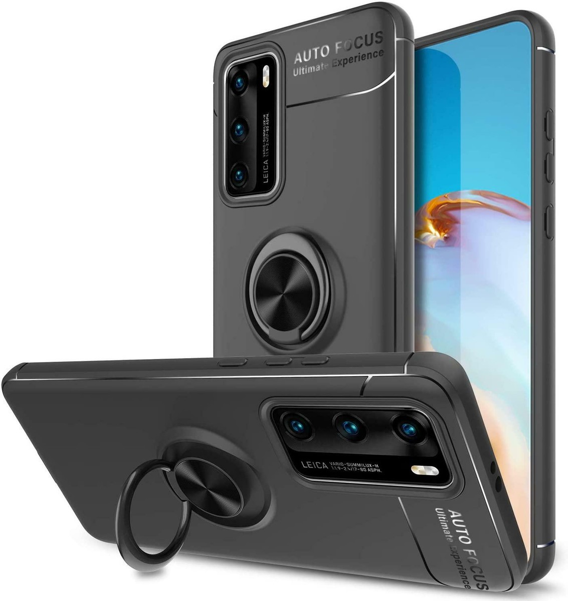 PIXFAB Custodia Per Oppo Find X3 Lite Con Anello Magnetico 360° E Supporto, Antiurto TPU Rosa Oro - 5