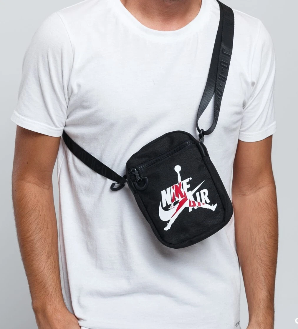 NWT Nike Jordan JUMPMAN CLASSIC FESTIVAL BAG Black WHITE RED