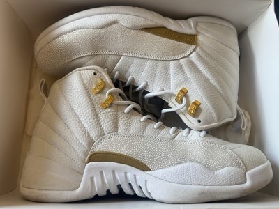 Jordan OVO x Air Jordan 12 Retro White Metallic Gold High Top Men's Sneakers